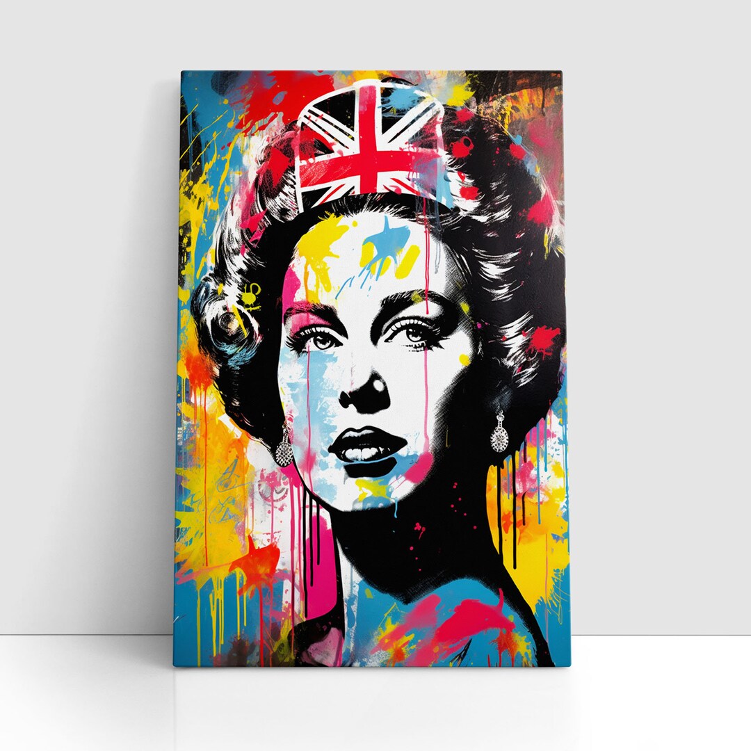 Young Queen Elizabeth Wall Art Queen Elizabeth Ii Canvas Etsy