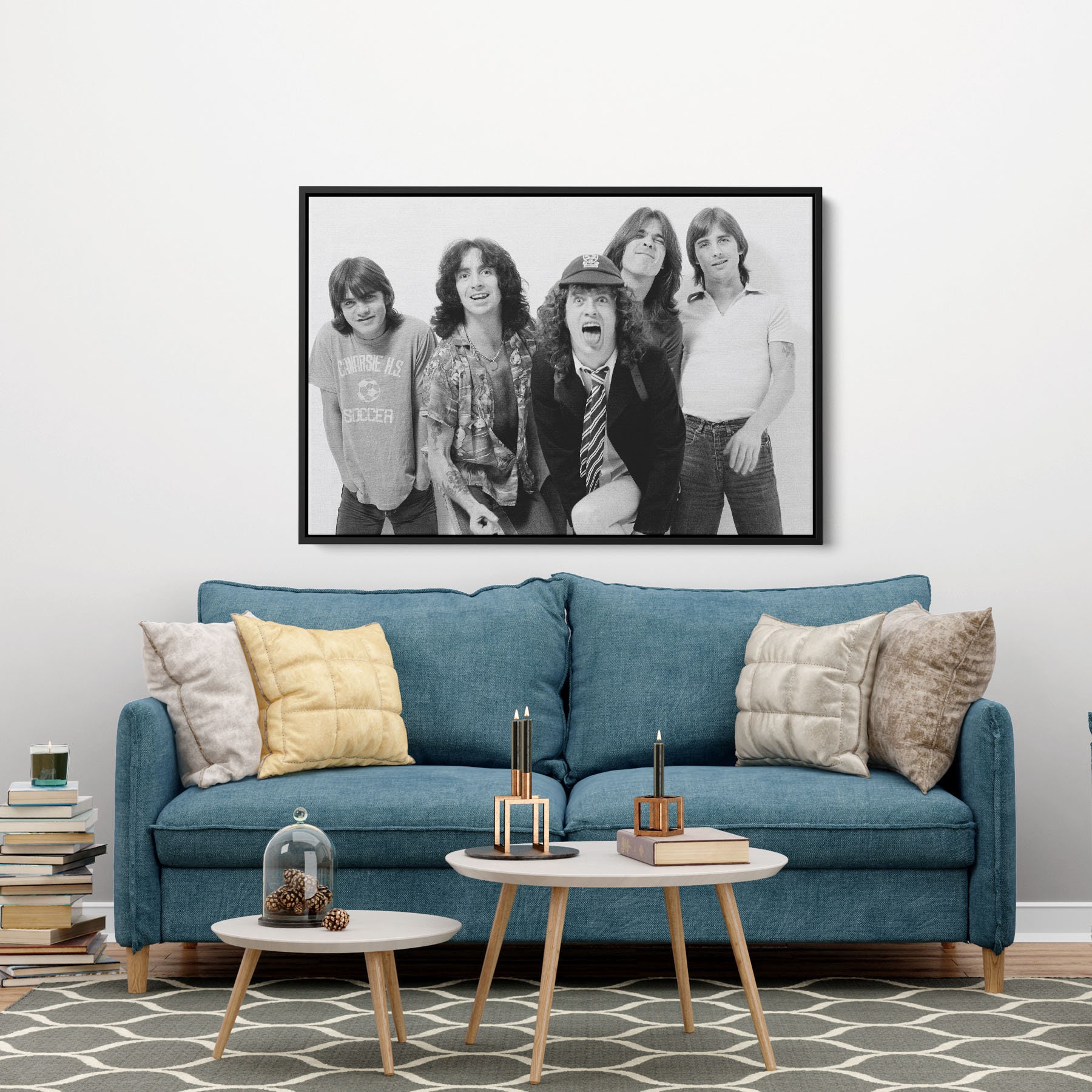 AC/DC Canvas Wall Art Angus Young Poster Band Posters Rock and Roll ...