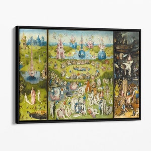 Hieronymus Bosch The Garden of Earthly Delights Canvas or Poster Art Reproduction Classic Wall Art Renaissance Gothic Art Painting image 1