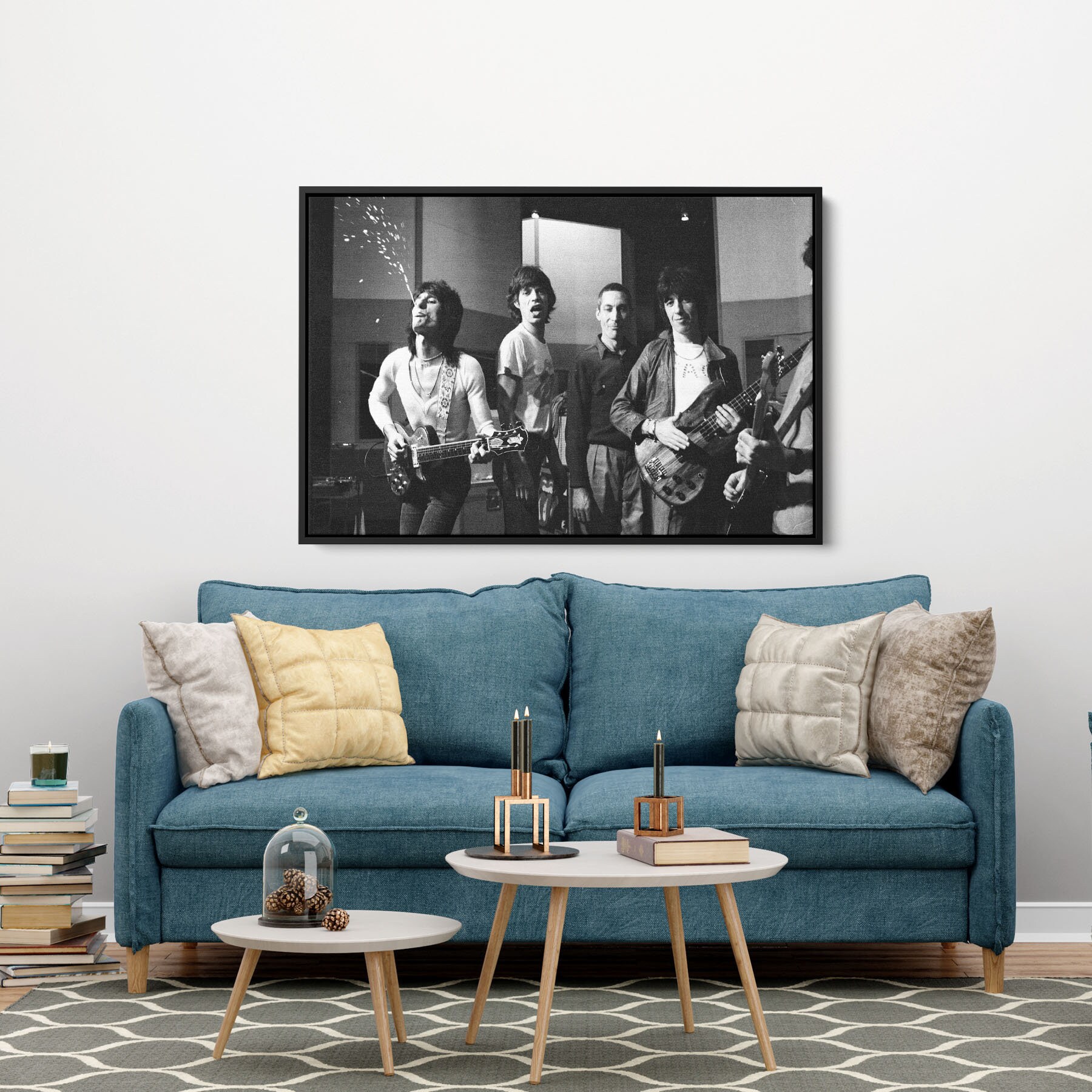 Rolling Stones Wall Art Rolling Stones Band Photo on Canvas Band Posters Rock and Roll Decor