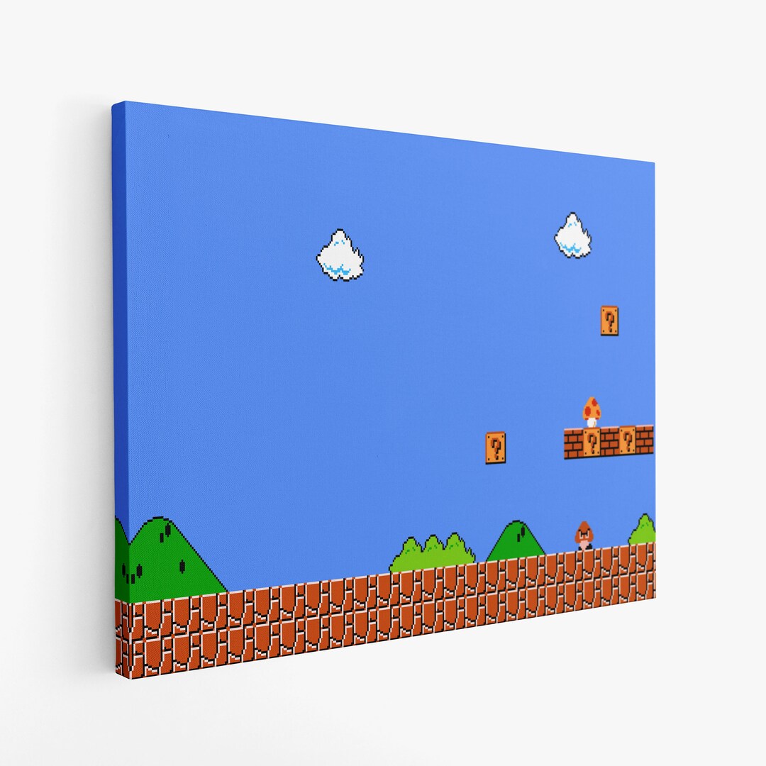 Super Mario Canvas Video Game Art Super Nintendo Canvas Super Mario