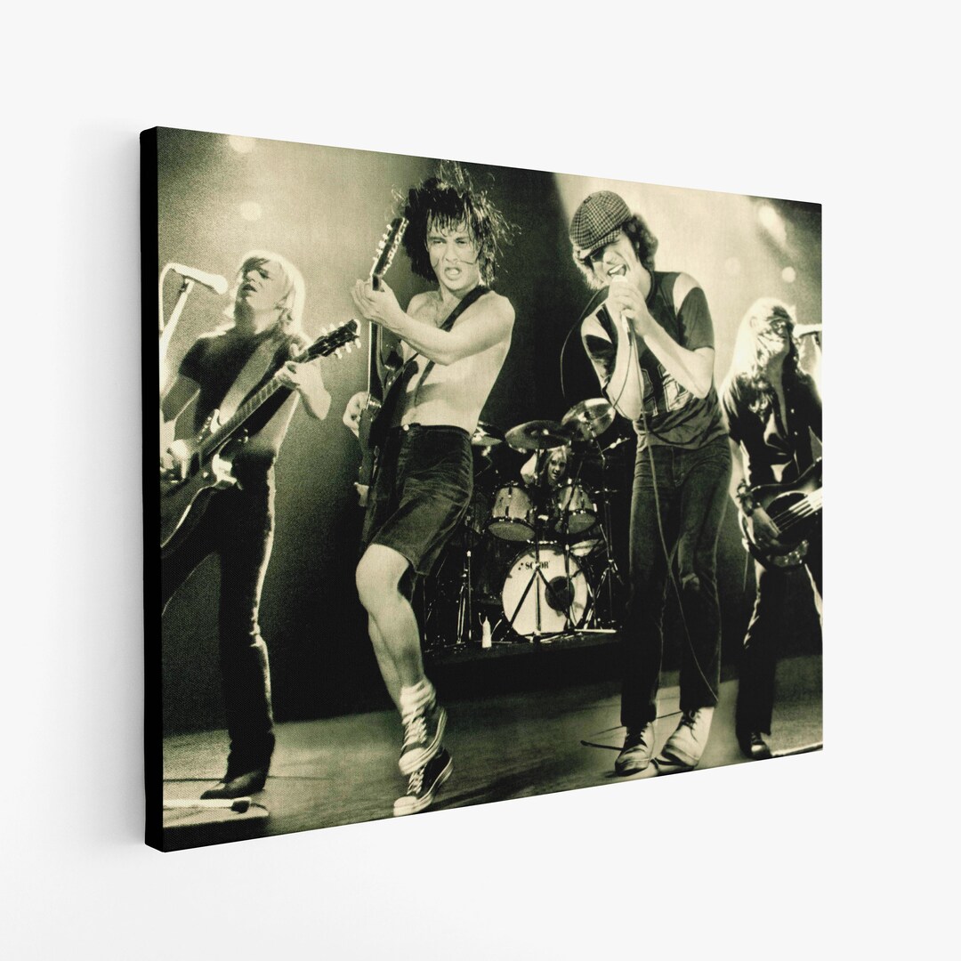 AC/DC Canvas Wall Art Ac/dc in Concert Wall Decor Band - Etsy