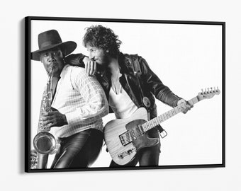 Bruce Springsteen Canvas  | Born to Run Album Cover Art Poster | Bruce Springsteen Wall Art | The E Street Band Decor | The Boss Poster