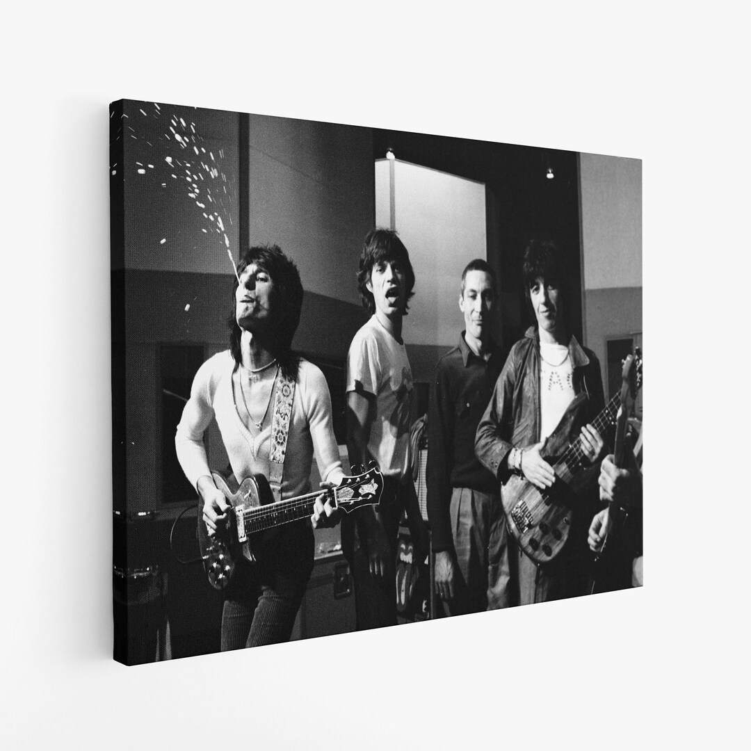 Rolling Stones Wall Art Rolling Stones Band Photo on Canvas Band Posters Rock and Roll Decor