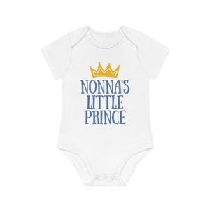 Nonna&#39;s Little Angel Organic Short-Sleeve Baby Bodysuit, Infant T-Shirt, Onesie | Baby shower, baby gift, grandma, nonna
