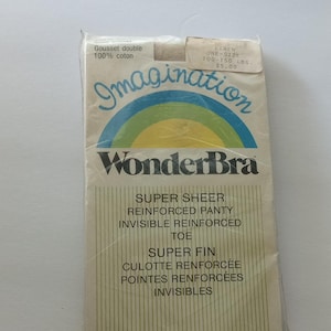 Linen One Size Panty Hose Stocking WonderBra Imagination Nylon Vintage Pantyhose Hosiery Old Dead Stock Antique Stocking Christmas Gift