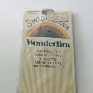 Taupe One Size Panty Hose Stocking WonderBra Imagination Nylon Vintage Pantyhose Hosiery Old Dead Stock Antique Stocking Christmas Gift