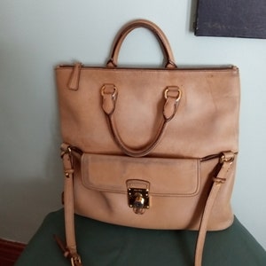 Vintage Miu Miu Vitello Shoulder Bag Handbag with lock Purse Antique Fashion Accessory Classic Handbag Christmas Gift Stocking Stuffer