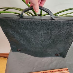 Forest Green Briefcase Computer Bag Purse School Bag Vintage Strap Antique Fashion Accessory Classic Handbag Daytime bag Unisex