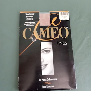 Cameo Panty Hose Stocking 70&#39;s Tall Linen Vintage Pantyhose Hosiery Dead Stock Antique Stocking Stuffer Christmas Gift