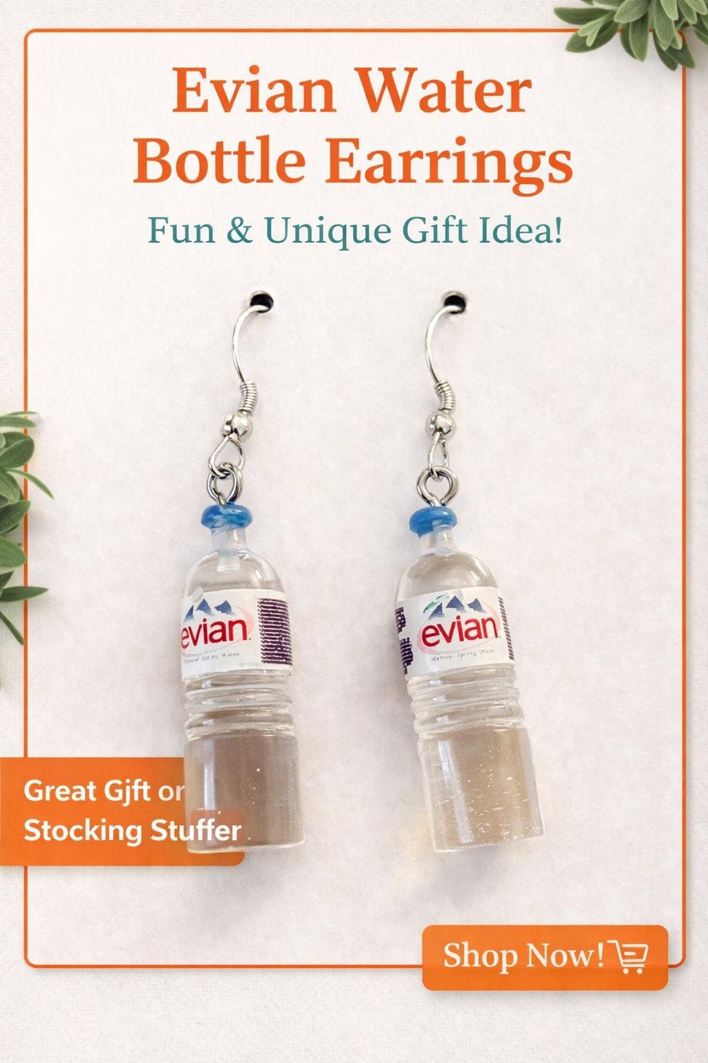 Evian Bottle Earring - Etsy