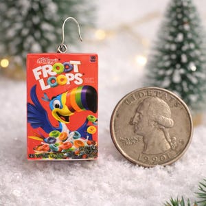 2 INCH****** Cereal Fruit mini, miniature, Christmas tree ornament red box breakfast loops
