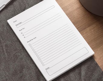 Minimalist Post-it® Note Pad, Daily To-Do List, 50 Sheets