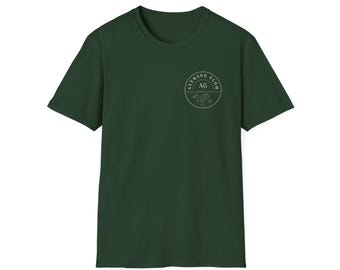 Average Glow Podcast Green Short Sleeve Tee | Aesthetic Podcast Merch | Minimalist Graphic Shirt | Unisex Cotton Short Sleeve