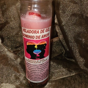 Vela Espiritual Veladora De Gel Domino De Amor Vela Gel Dominante Love