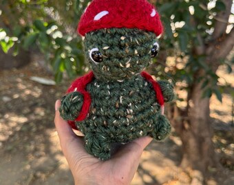 Crochet Mushroom Turtle with a Booty