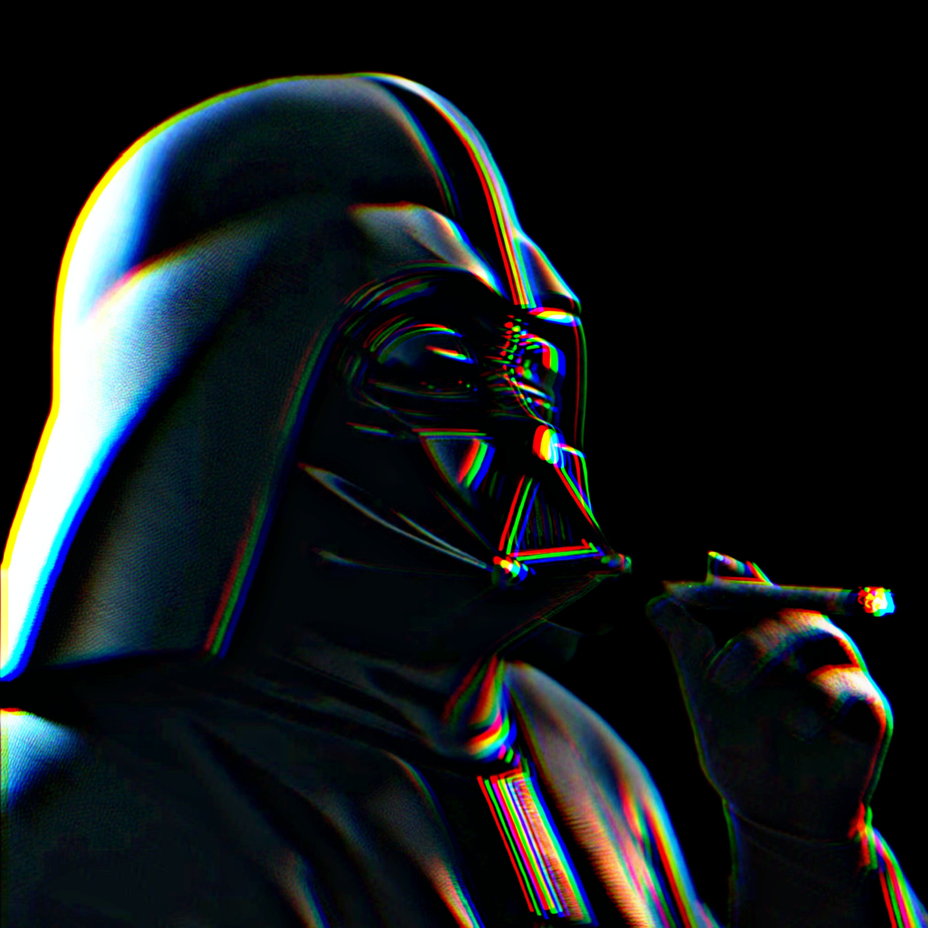 Darth Vader Smoking A Blunt Glitch Art Star Wars Hoodie AI Art - Etsy