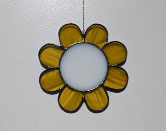 Flower Power Stained Glass Suncatcher