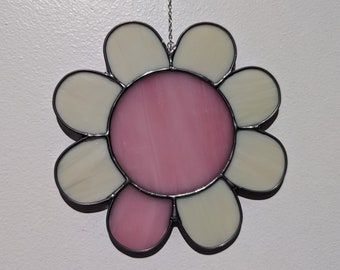 Flower Power Stained Glass Suncatcher