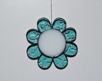 Flower Power Stained Glass Suncatcher