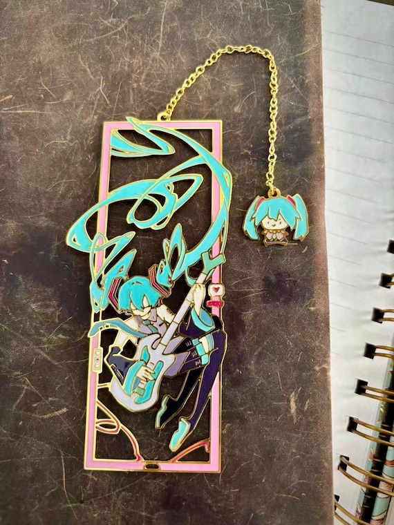 Hatsune Miku inspired| Vocaloid | Enamel Bookmark / Charm | 11x4cm