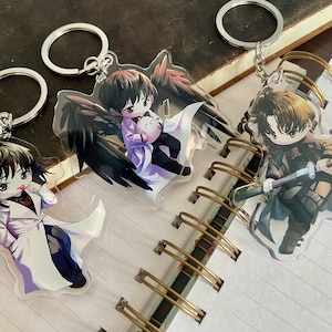 ORV chibi | Allwissender Lesergesichts Haupt-Trio | 2,5-Zoll-Schlüsselanhänger aus Acryl