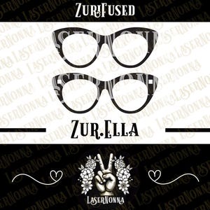Zur.Ella Fused | Zuri | Para okularów Kompatybilna | Plik SVG