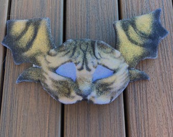 Máscara de animal Therian dorada y negra