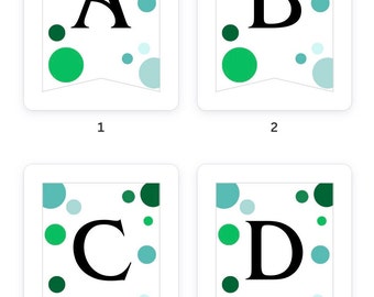 Customizable DIY Printable Banner! - Blue and Green