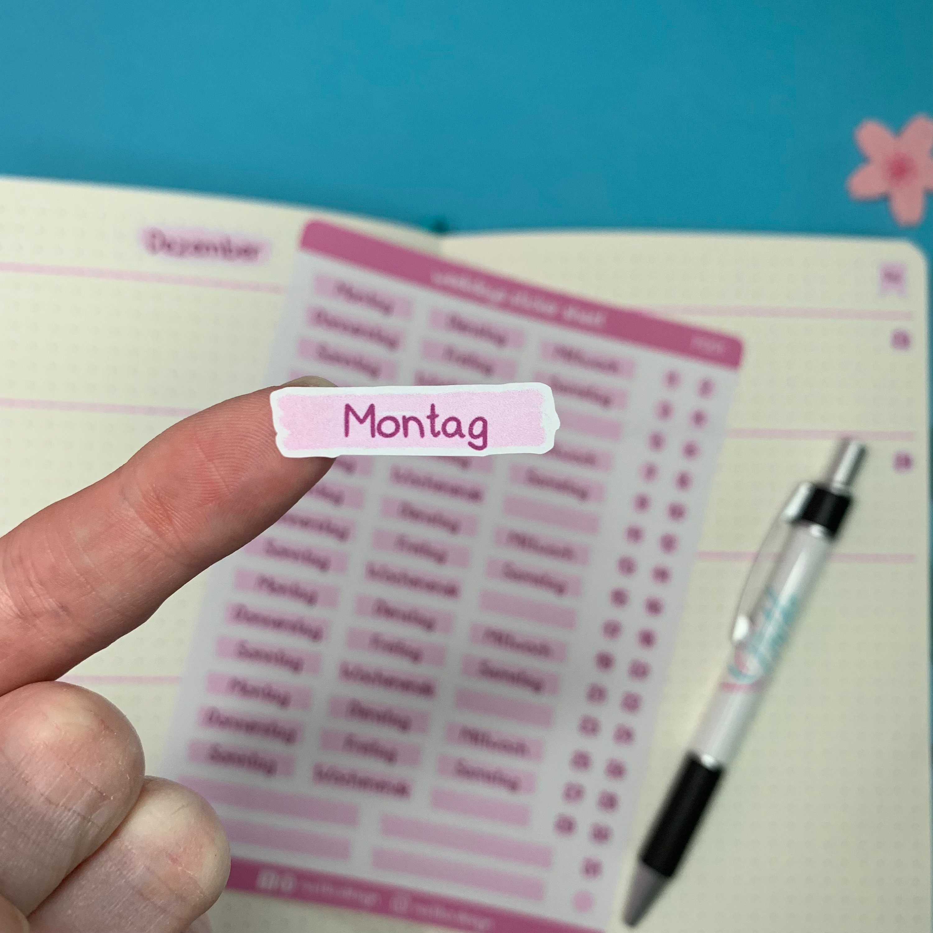 Sticker Sheet Of Weekdays In German For Bullet Journal Etsy Sticker sheet of weekdays in german for bullet journal etsy