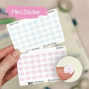 Mini Pfeile Sticker im Kawaii Stil // Für Erinnerungen und Notizen // Perfekt für Bullet Journal, Planer oder Kalender // Süße Icon Sticker