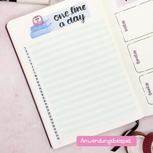 Date strip stickers 1-31 for Bullet Journal & Planner // Perfect for Year in Pixels, Reflection, One Line a Day / 2 different fonts image 8
