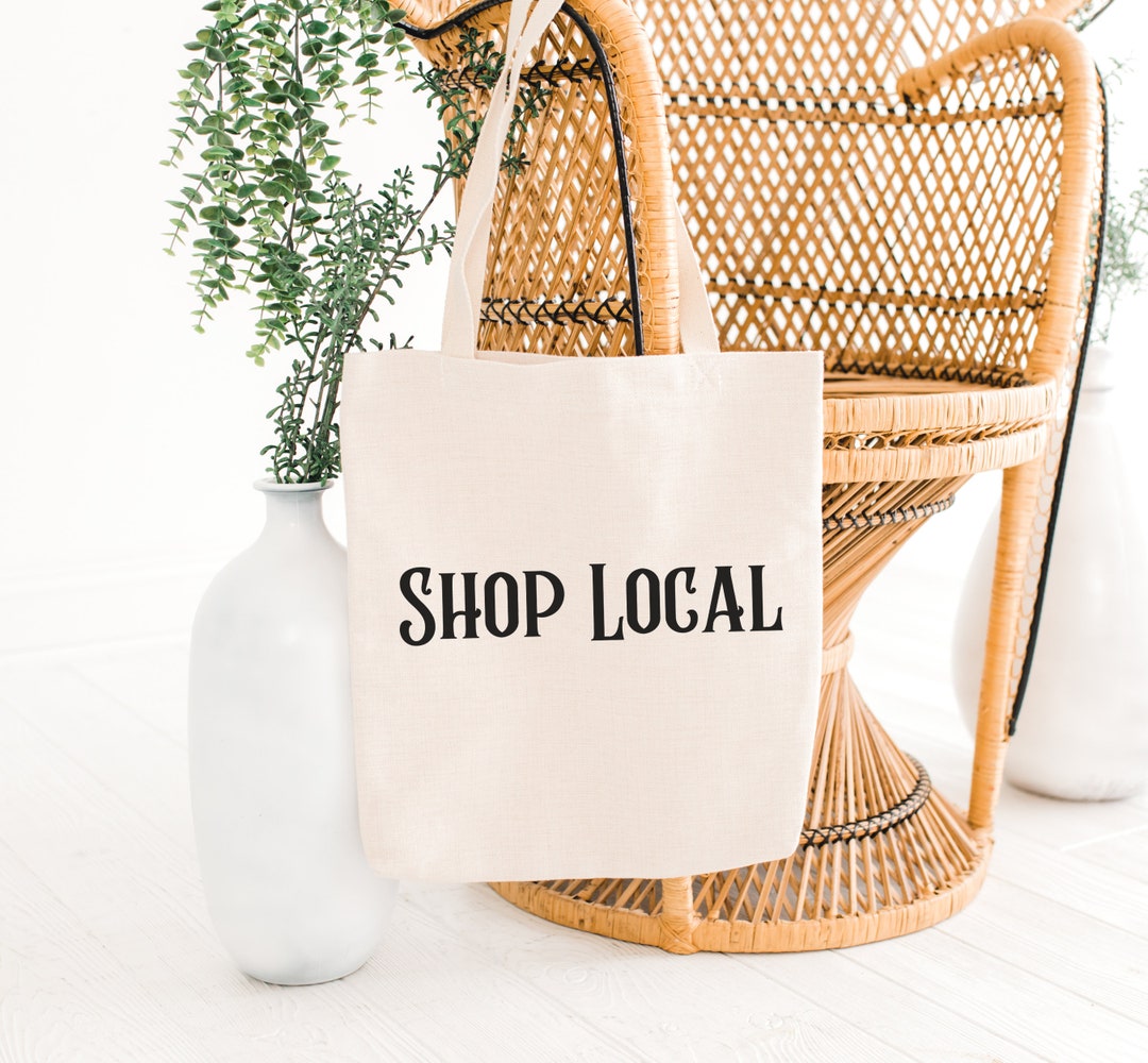 Cute Trendy Shop Local Tote Bag Etsy