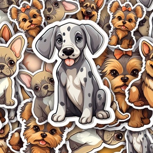 Kawaii Dog Stickers, Dog Decal, Cute Dog Decal