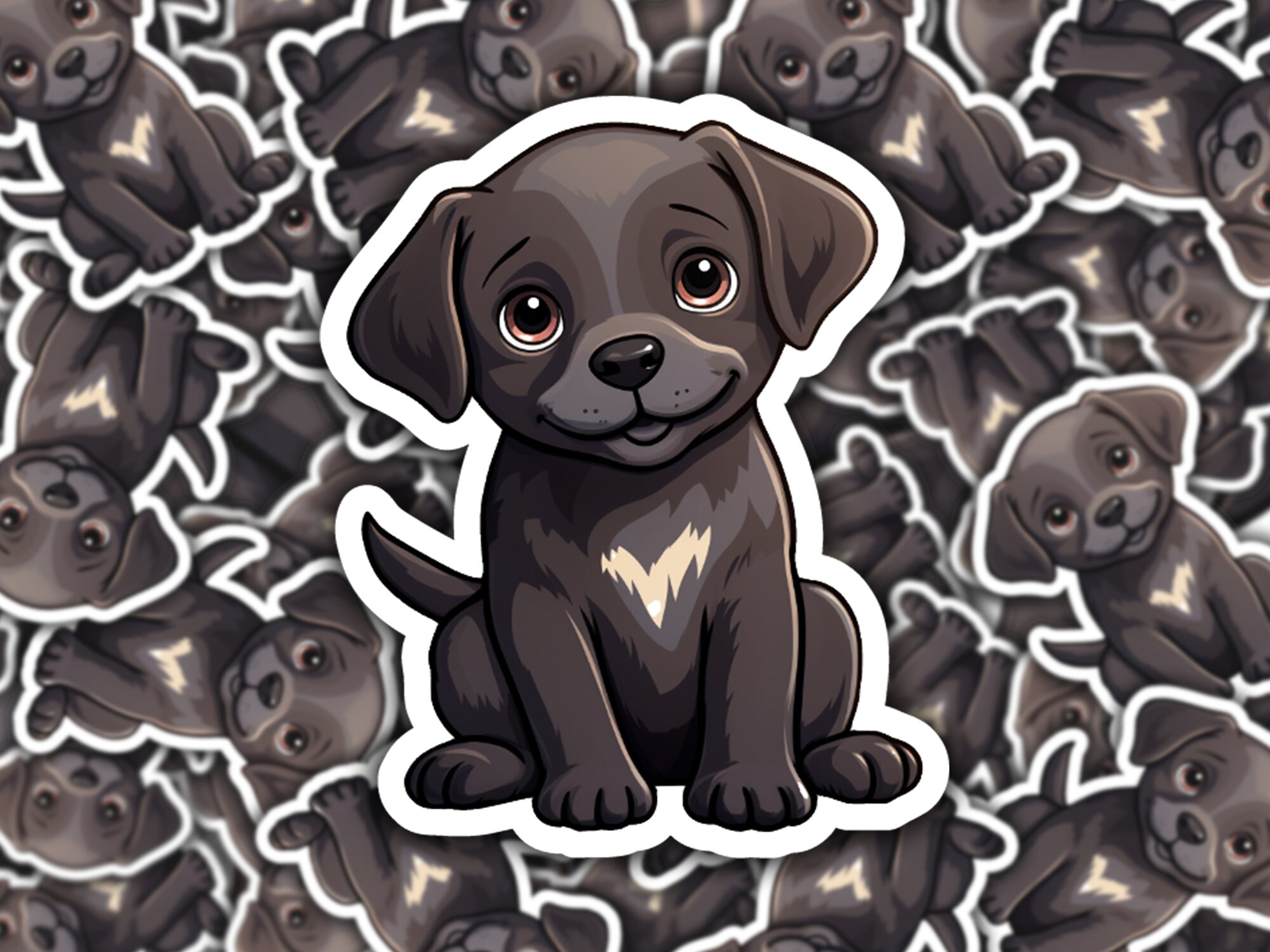 Kawaii Dog Stickers, Dog Decal, Cute Dog Decal Etsy