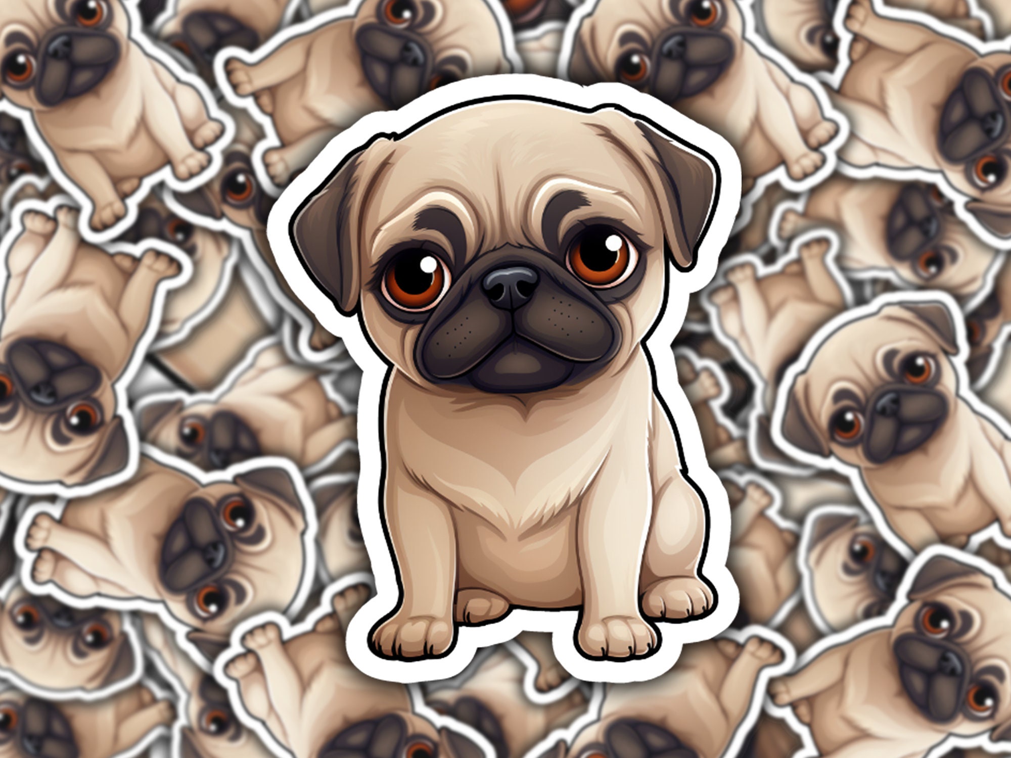 Kawaii Dog Stickers, Dog Decal, Cute Dog Decal Etsy