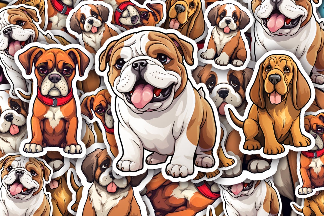 Kawaii Dog Stickers, Dog Decal, Cute Dog Decal Etsy