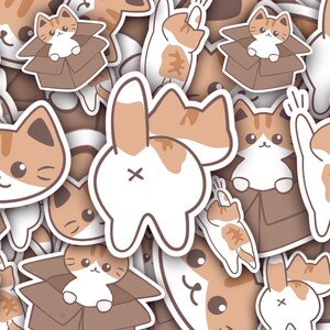 Cat Sticker, Cat Stickers, Cat Laptop Decal, Water Bottle Sticker, Cute Cat Sticker, Cute Cat Decal, Cat Decals, Kitten Sticker Art