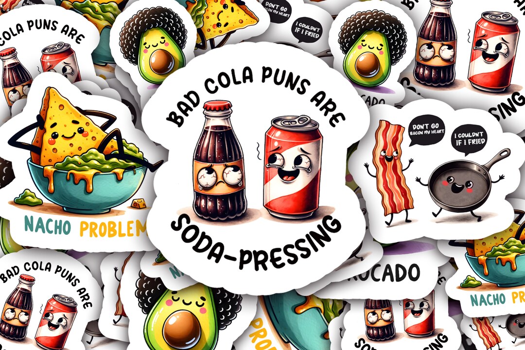 Food Pun Sticker, Cute Food Pun, Adorable Sticker Art, Awesome Laptop ...