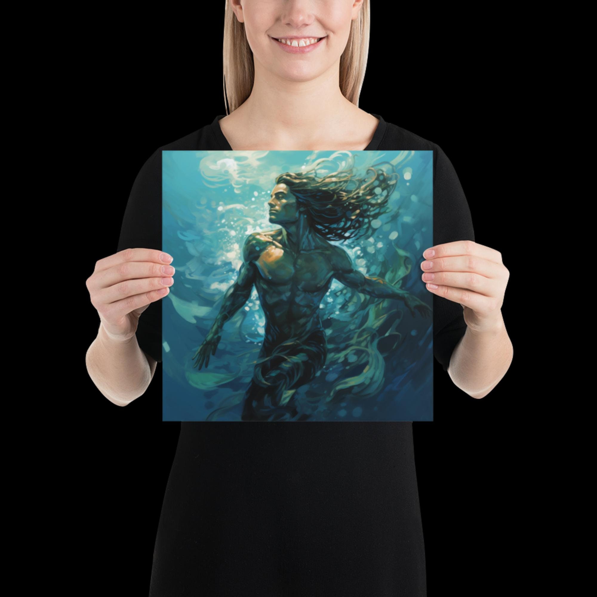 The Merman Rises - Digital Poster Series - Etsy