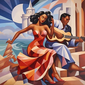 Latino Puerto Rican abstract art - Unframed Poster series #2