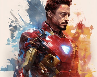 Robert Downey Iron Man - Watercolor Series Download