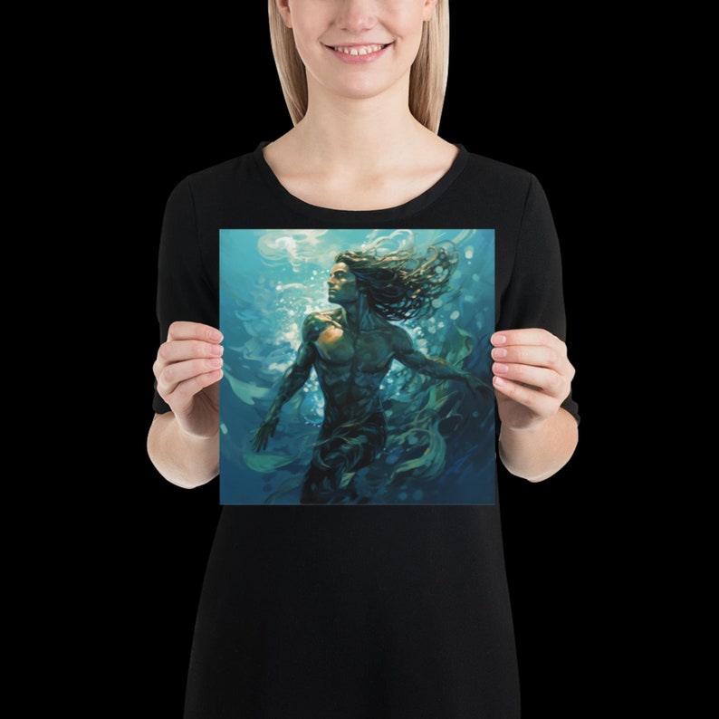 The Merman Rises - Digital Poster Series - Etsy