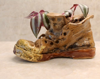 Ceramic Boot Sculpture