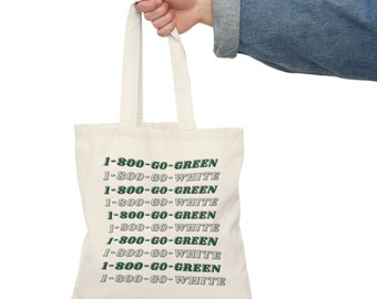 Michigan State University- 1-800-Go-Green - MSU Tote Bag - Custom Design - College Students - Gameday Accessories - Tailgate Tote Bag - MSU