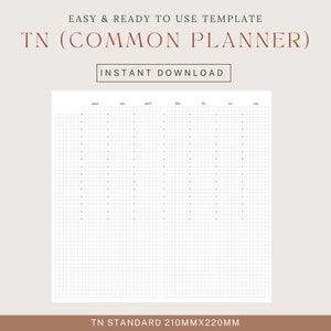 Common Planner inspired TN STANDARD Insert