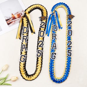 Personalized Graduation Ribbon Lei 2025: Custom Name, Class of 2025