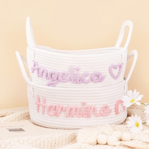 Personalisierter Babyparty-Geschenkkorb, Babyparty-Geschenkkorb, personalisiertes Neugeborenen Geschenk, Baby-Namensgeschenk, Spielzeug-Aufbewahrungskorb.