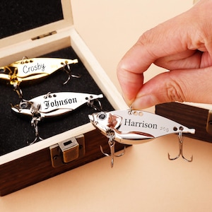 Personalized Engraved Metal Fishhook,Custom Lurem,Gift for Grandpa,Fishing Buddy Gift,Fishing Lure,Fishhook For Husband,Father&#39;s Day Gift
