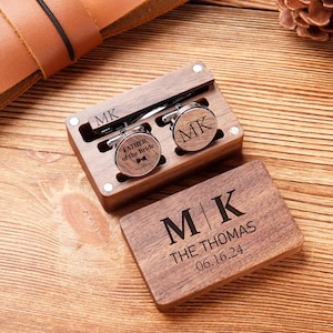 Personalized Groomsmen Cufflinks,Custom Tie Clip Set,Cufflinks for Men,Tie Clip for Wedding,Best Man Gift,Groomsman Proposal,Wedding Gifts